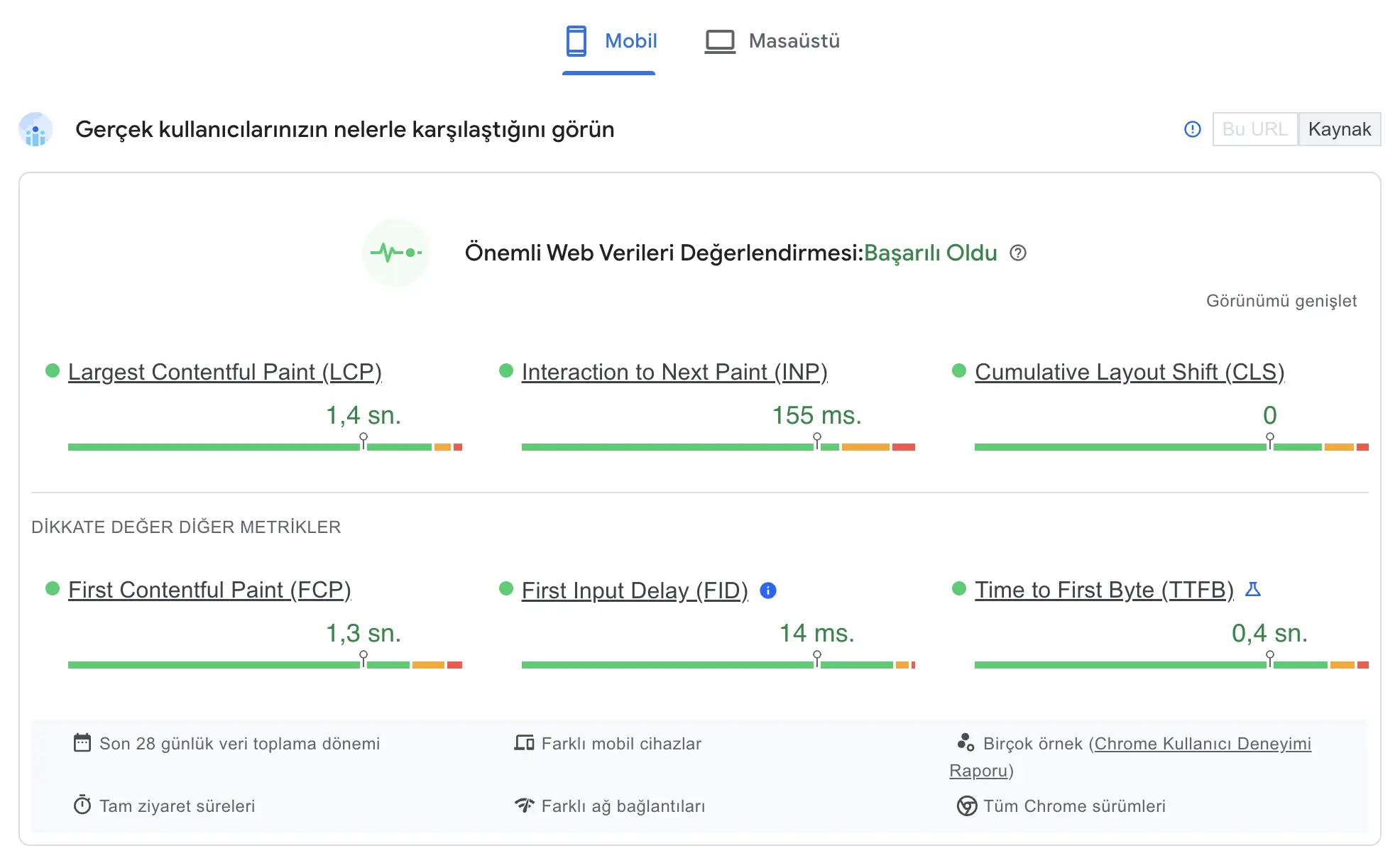 Google PageSpeed Insights ile web sitesi hızı kontrolü ve web vitals verilerini gözlemlemek