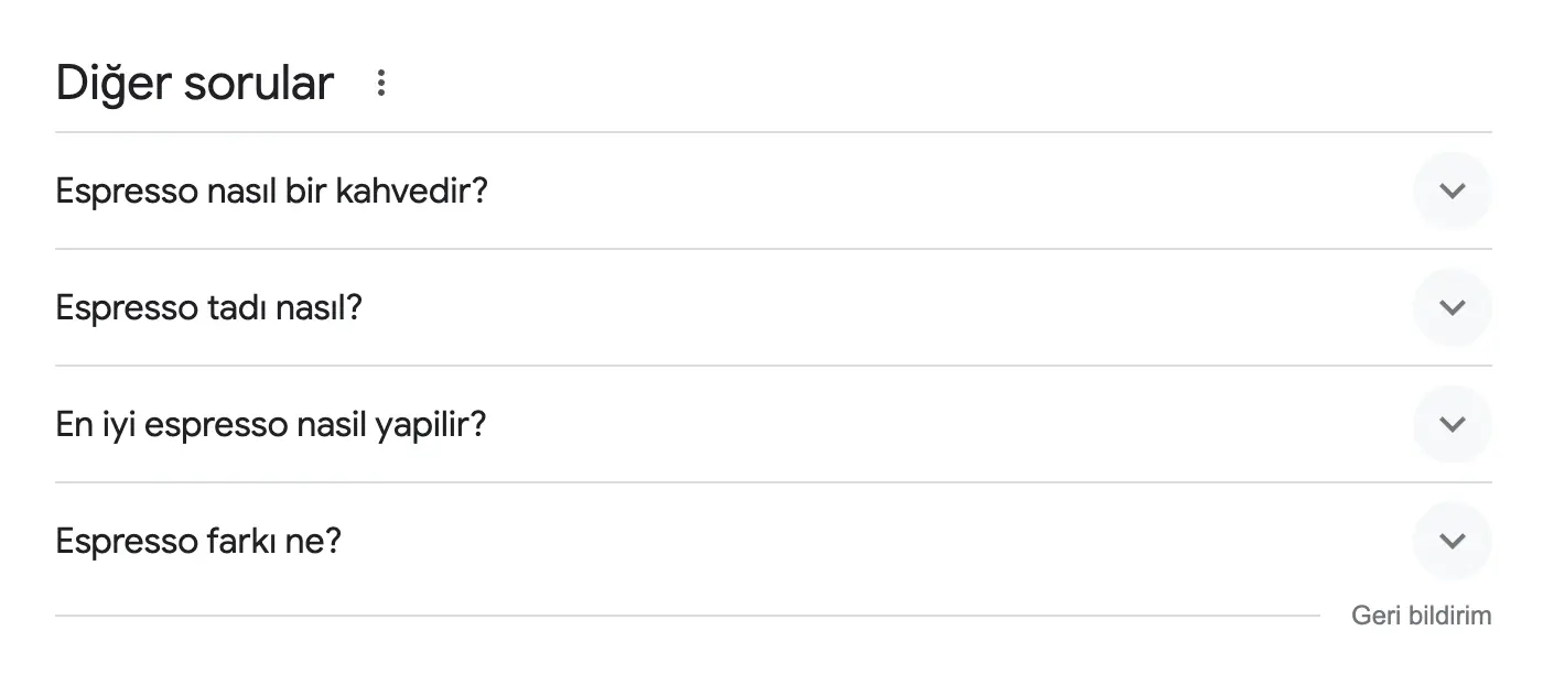 Google diğer sorular ile anahtar kelime araştırması