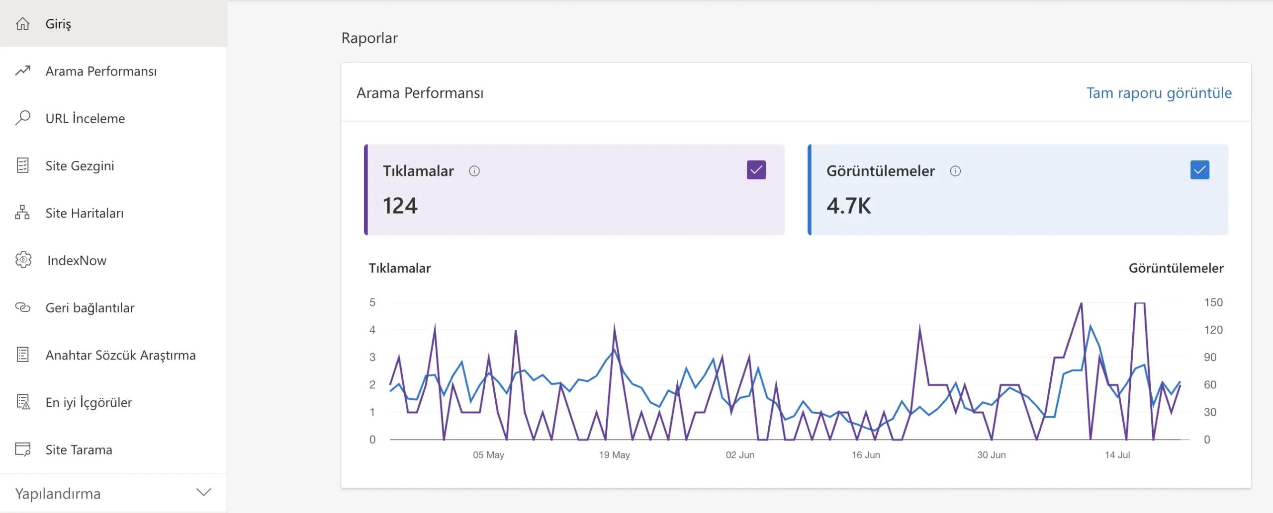 Bing Web Yöneticisi Araçları Kurulumu