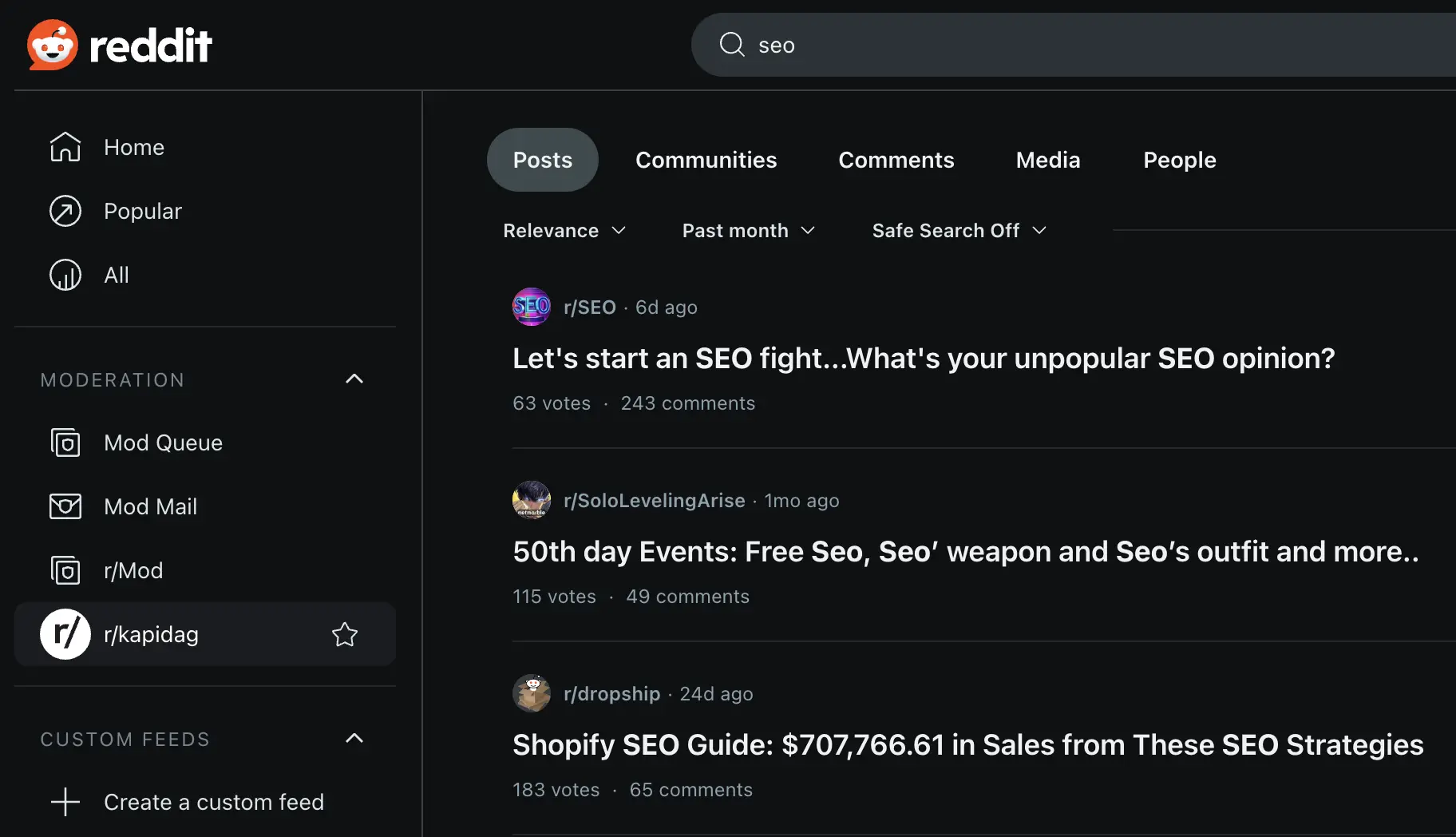 reddit ile anahtar kelime araştırması yapmak