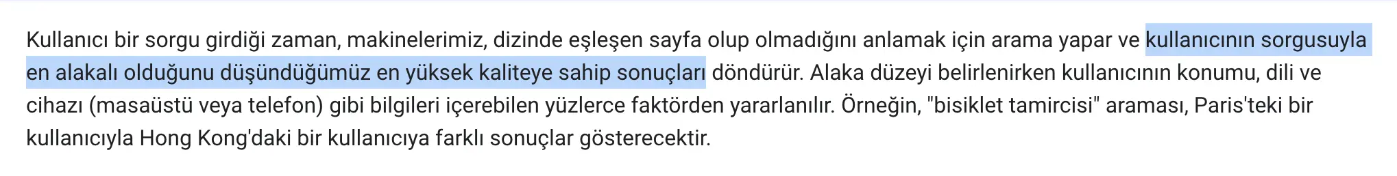 Arama sonuçlarını sunma sistemi nasıl çalışır