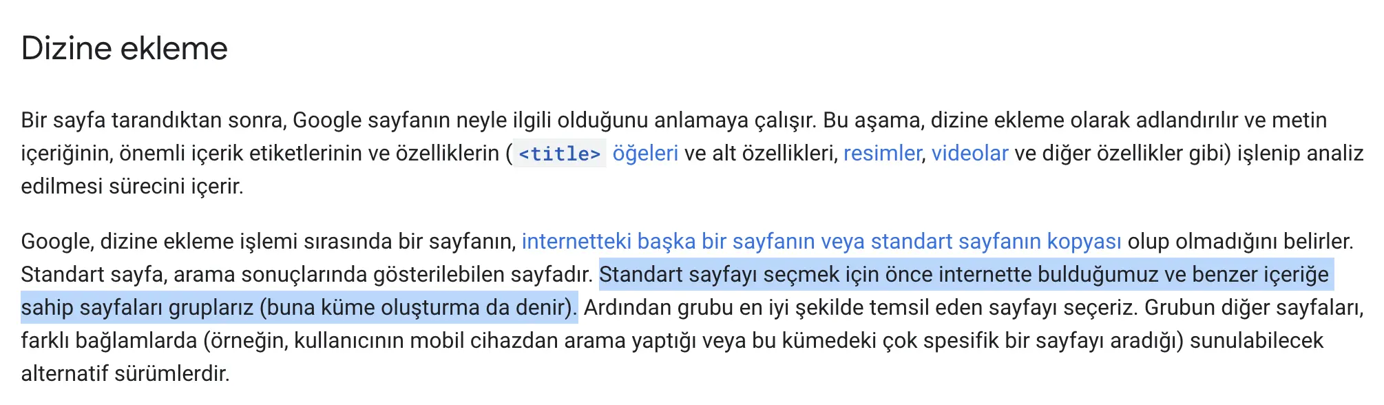 Google'a göre dizinleme nasıl yapılır