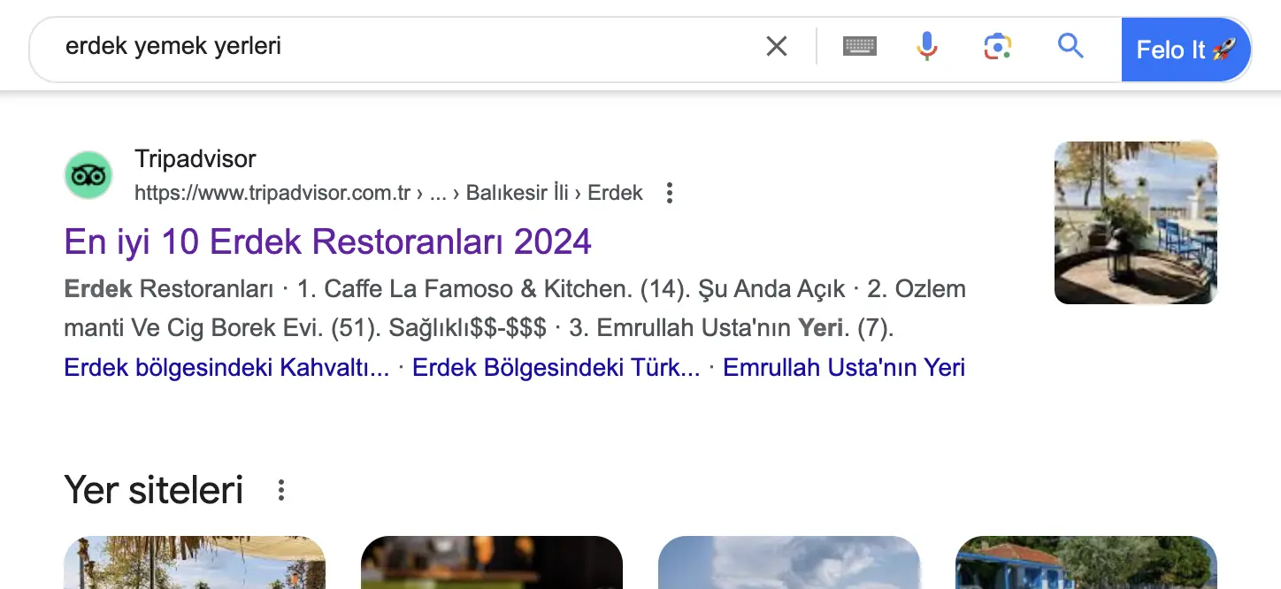 Google'ı yerel işletmeleri bulmak için kullanma