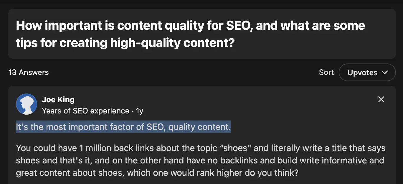 SEO için içerik kalitesi ne kadar önemlidir ve yüksek kaliteli içerik oluşturmak için ipuçları nelerdir?