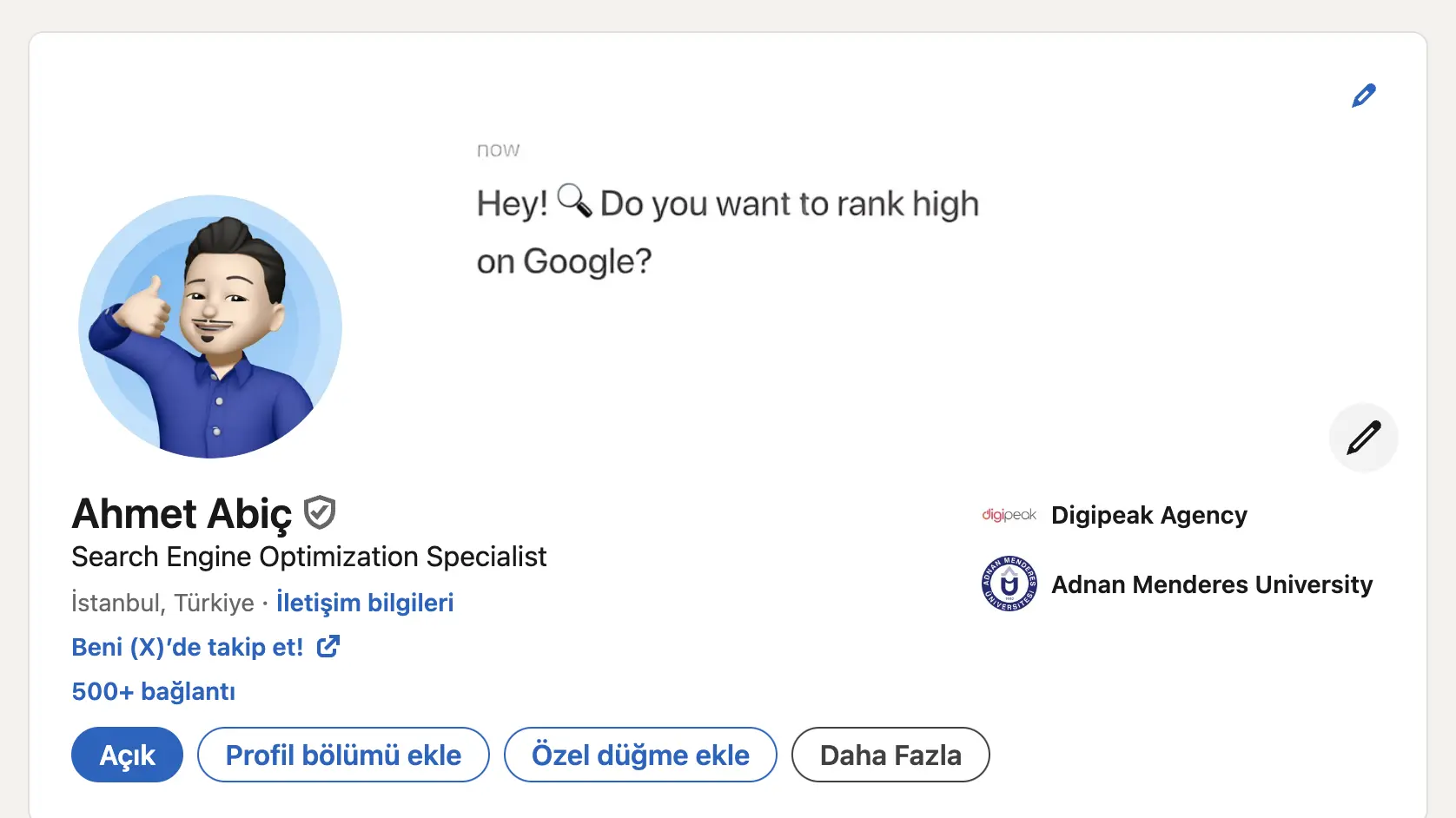 ahmet abiç linkedin