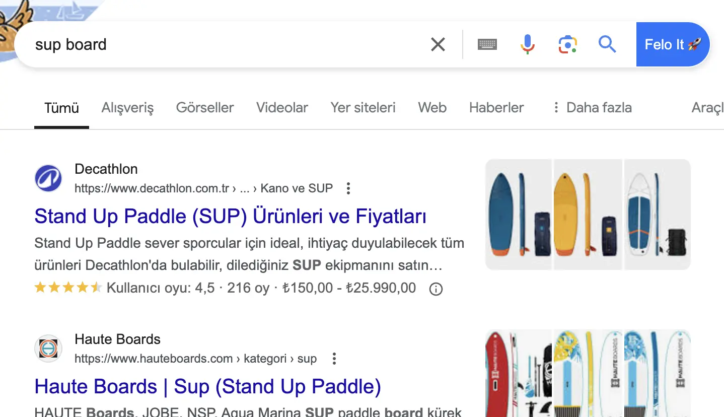 google'ı ürün aramak için kullanmak