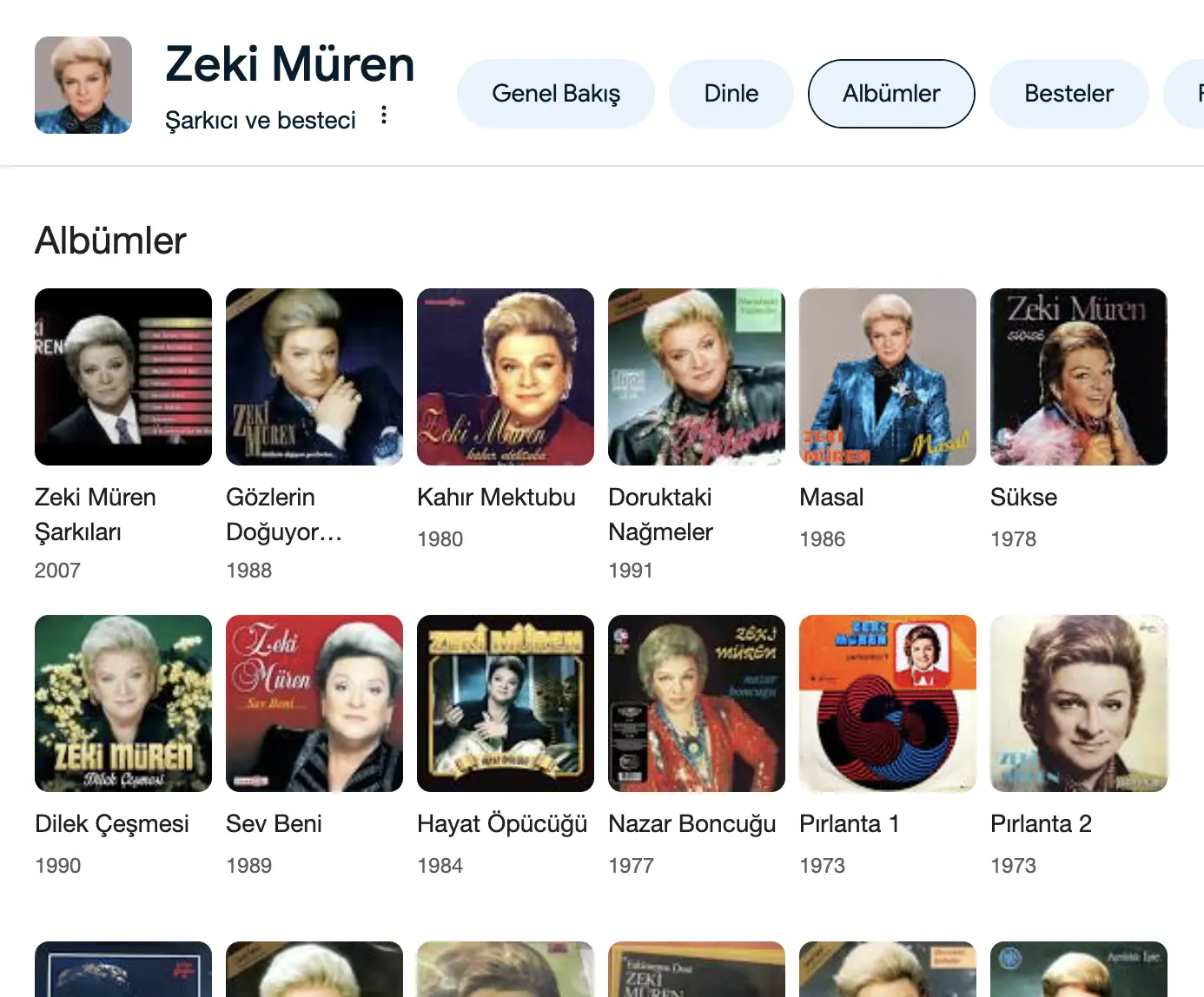zeki müren albümleri