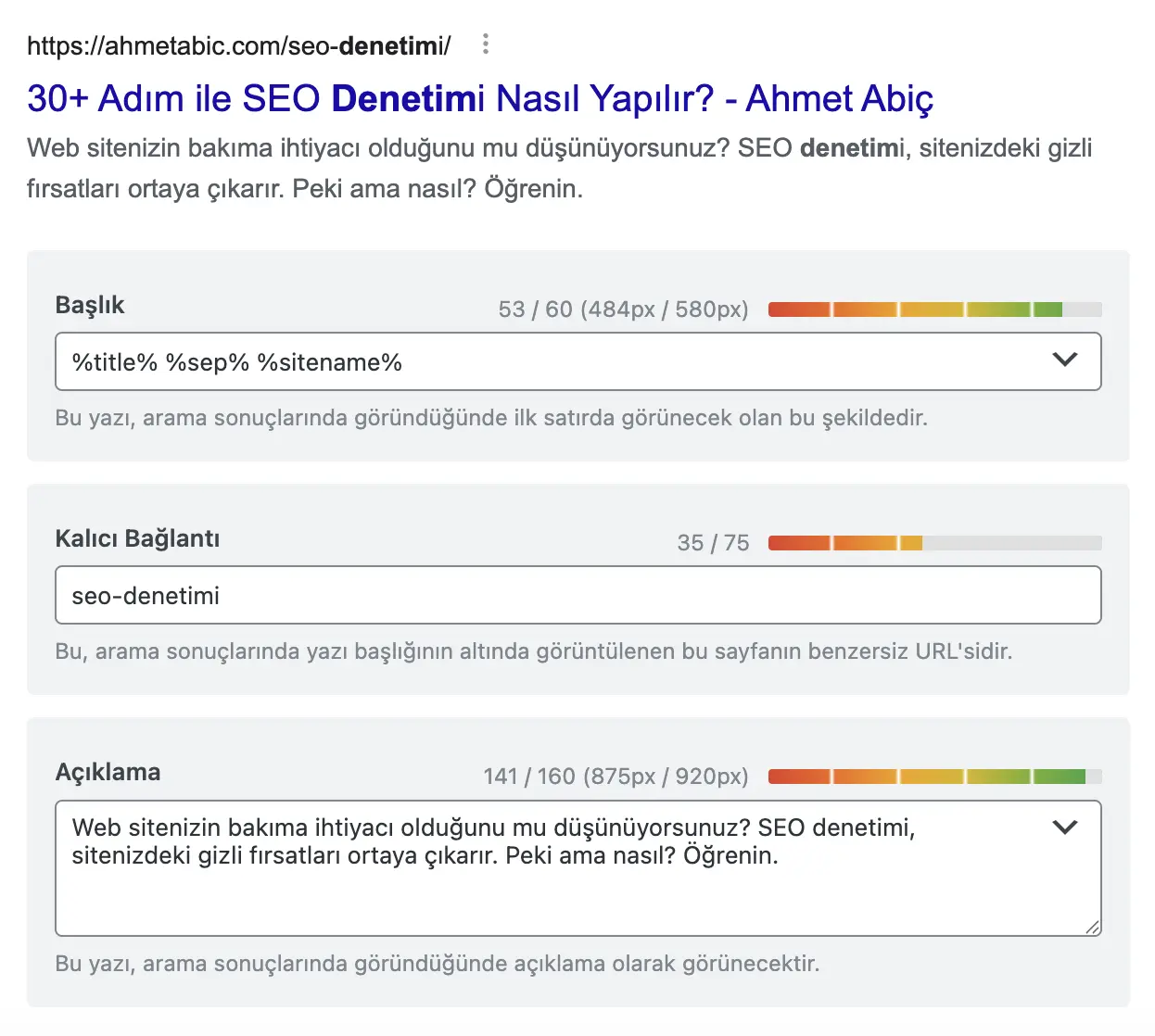 seo eklentileri ile içerikleri optimize etmek