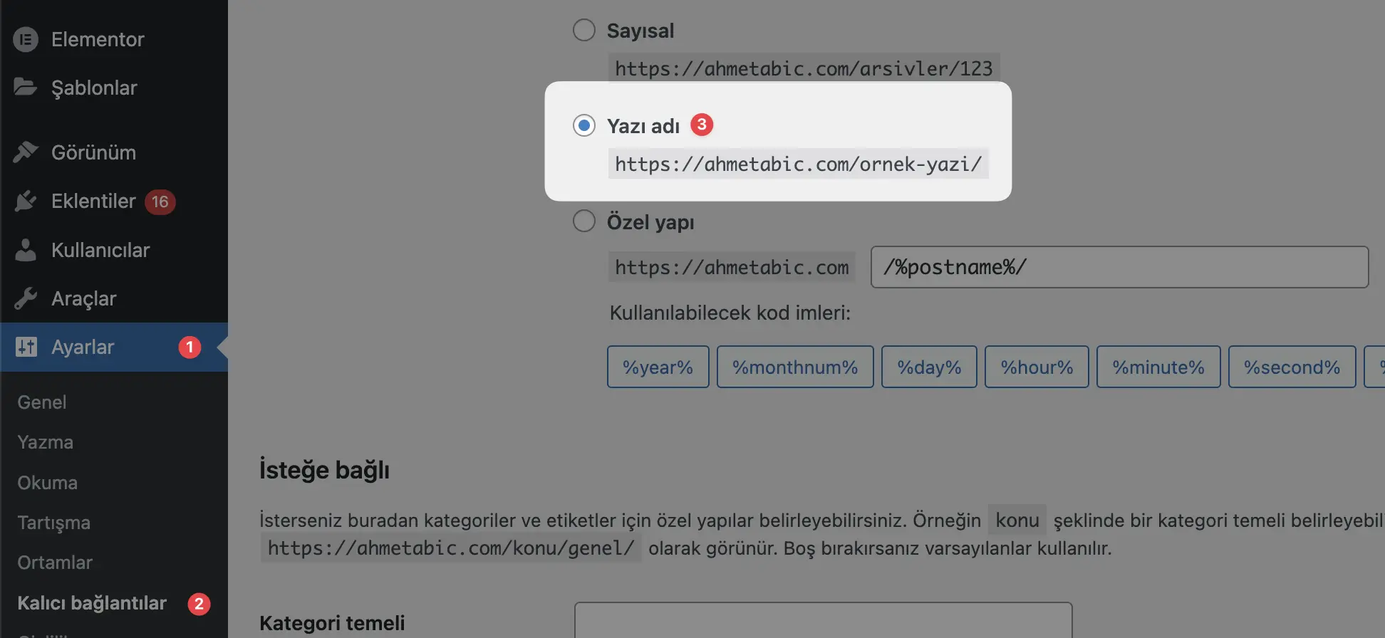 wordpress url değiştirme