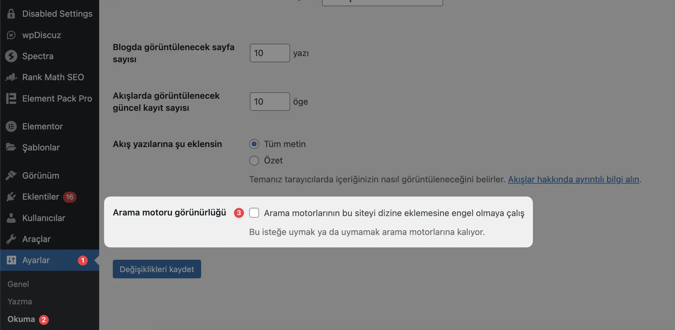 wordpress web sitem Googleda gözükmüyor ne yapabilirim