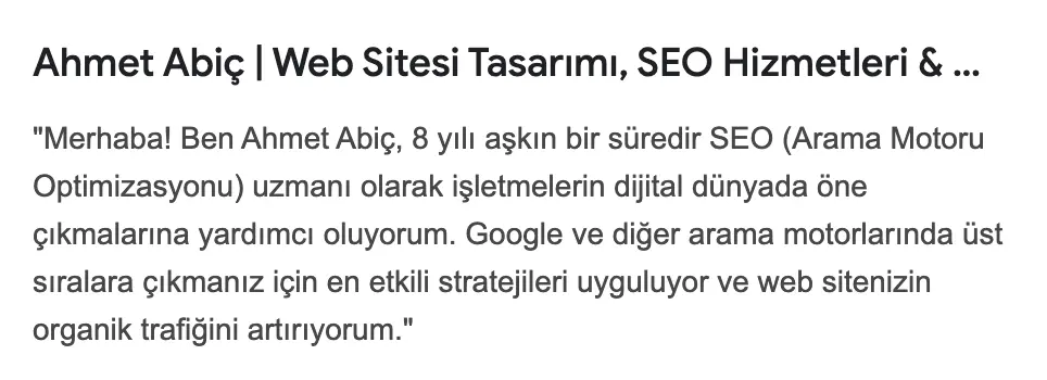 gmb açıklama yazısı ekleme