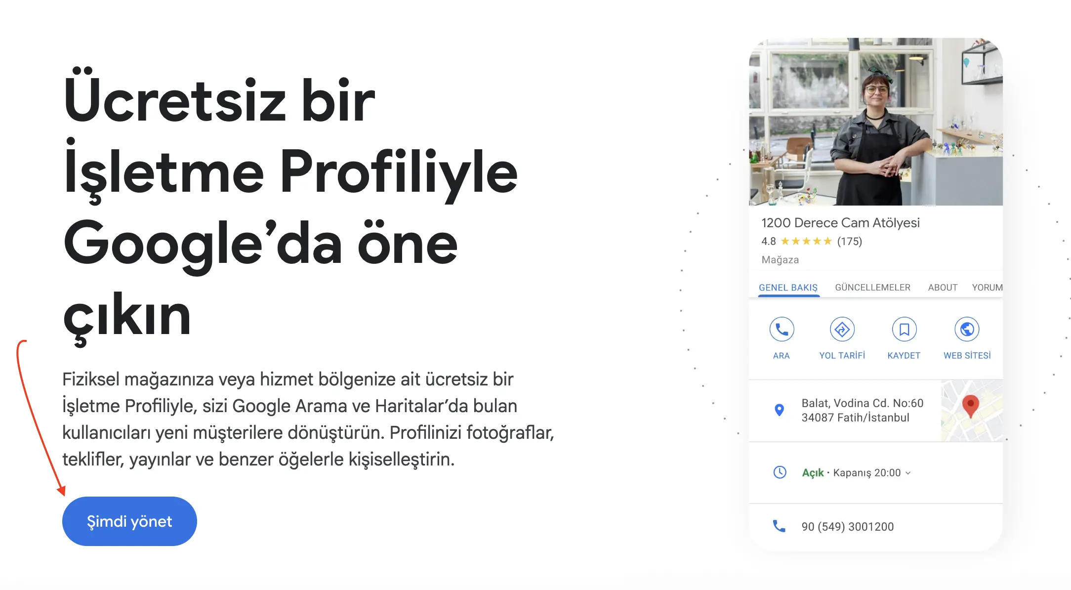 google maps işletme ekleme sayfası