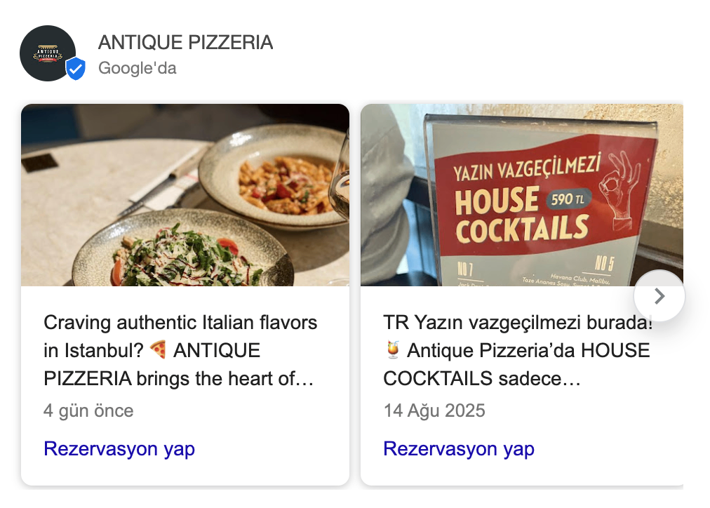 Google Postlarını (Güncellemeler) Kullanın