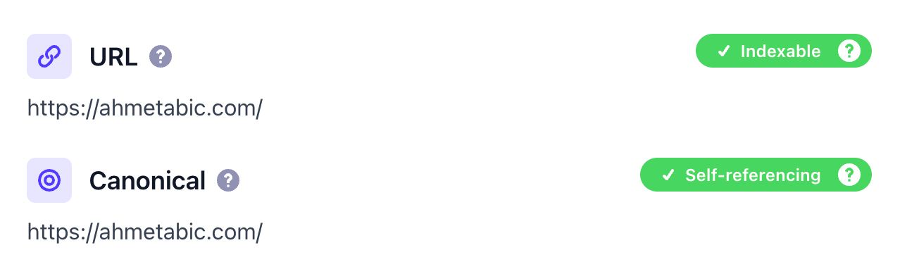 Self-Referencing Canonical
