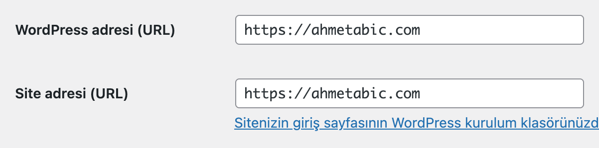 Site adresi (URL)
